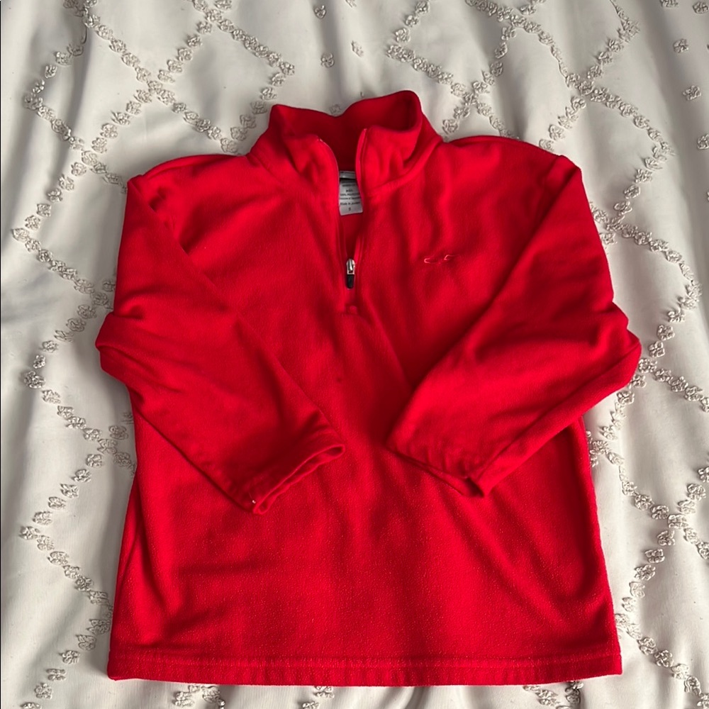 Red Quarter-Zip Pullover